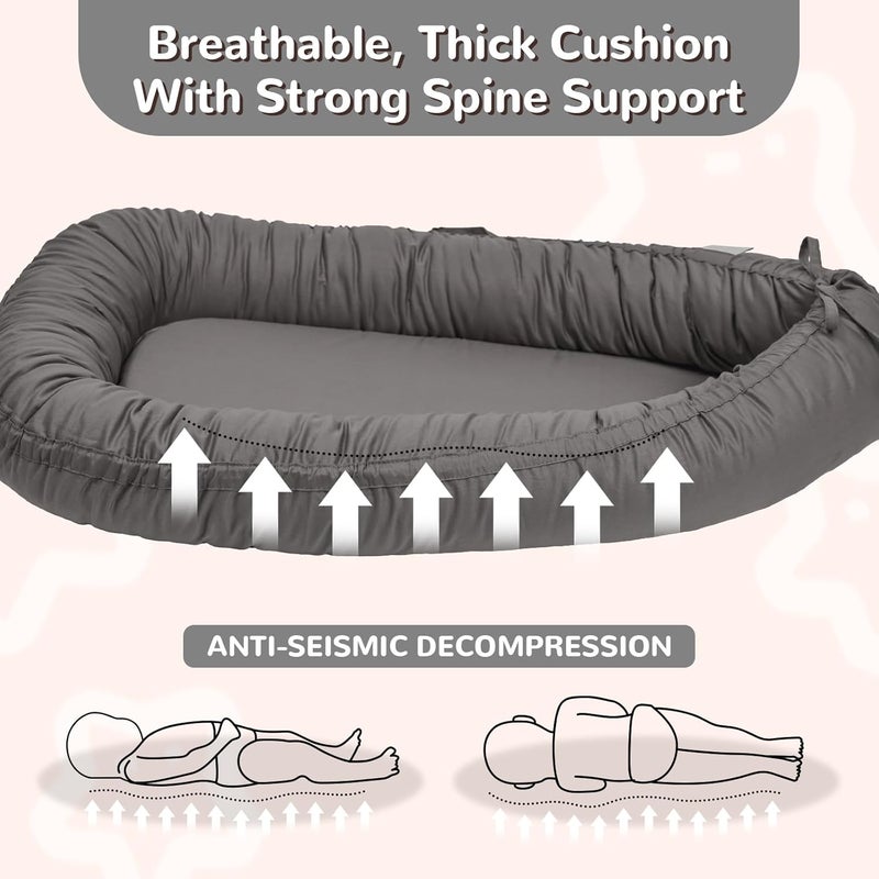 EAQ Baby Lounger, Infant Lounger for Newborn,Portable Baby Nest Cover Breathable & Soft, Newborn Essentials - Image 5